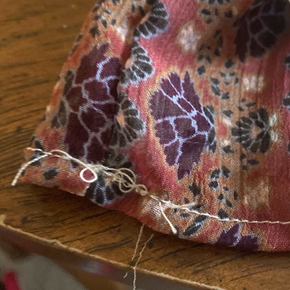 Clover + Scout Boho Multi Print Sheer Top w/ Flowy Sleeves - Very Cute, Girly - Picture 2 of 8